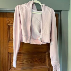Lululemon scuba full zip crop hoodie size 8 EUC